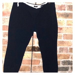 Navy side zip pants